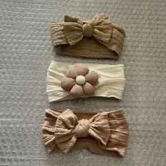 【新品未使用】ベビー用ヘアバンド　3点セット