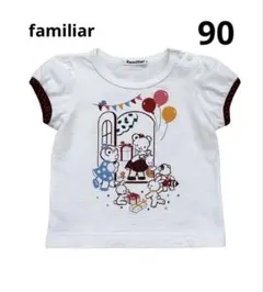 【familiar】　Tシャツ　半袖　チェック90