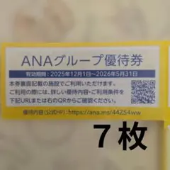 ANAグループ　株主優待券 7枚セット