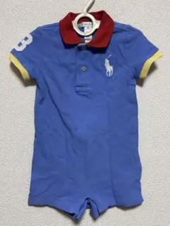 Ralph Lauren ブルー ポロロンパース　9M 75サイズ