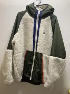 ZARAメンズ ボアフリースM カーキ×ホワイトのサムネイル