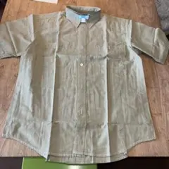 オールドユニクロ old uniqlo 半袖シャツ　グリーン　綿100% Ｌ
