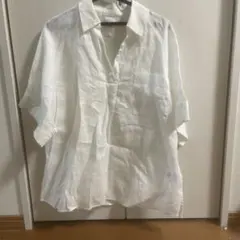 グリーンレーベルリラクシング　ホワイトリネン半袖シャツ　未使用品