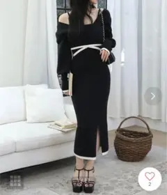 ROYAL PARTY ロイヤルパーティー マトンスリーブニットタイトワンピース