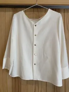 ROPE' PICNIC ロペピクニック 袖シアーブラウス ホワイト