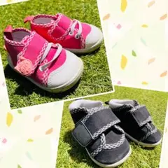 【人気】ベビー　シューズ　スニーカー　黒　MARK＆SAM 西松屋　13 ㎝