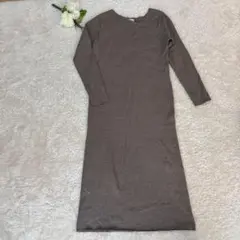 アーバンリサーチ　アシンメトリーネック　ロングニットワンピース