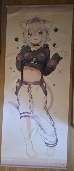 ホロライブ 猫又おかゆ 等身大タペストリー 誕生日2021