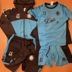 LS 水色/黒 ジャージセット S size Luzロゴ入り