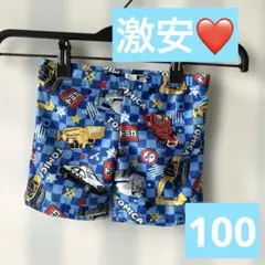 【激安❤️】美品✨✨　トミカ 車柄 水着 男の子用　100センチ　車水着