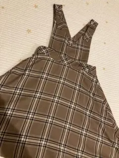 mezzo piano チェック柄 ジャンバースカート ジュニア　140㌢