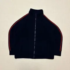 vintage フリースジャケット　ネイビー　赤ライン　Ｌサイズ　y2k