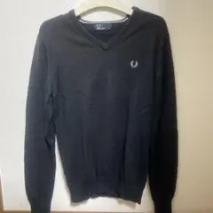 FRED PERRY Vネックセーター Sサイズ ダークグレー