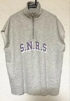 BAYFLOW ハーフジップ ノースリーブ トレーナーベスト　オーバーサイズ