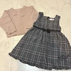 メゾピアノ ニット&ジャンスカ 2点セット 100サイズ