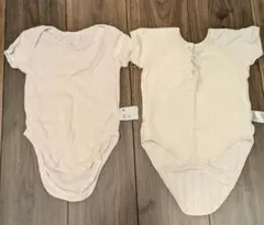 pupo 半袖肌着とUNIQLO半袖肌着2枚セット　ロンパース　ボディスーツ