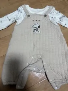 スヌーピー刺繍ロンパース 60-70cm ベビー服 美品