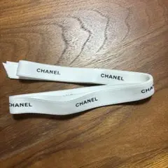 CHANEL ロゴ入りホワイトリボン