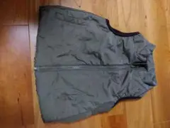 リバーシブルベスト オリーブグリーン ダークブラウン