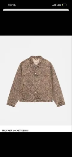 stussy TRUCKER JACKET DENIM レオパード - メルカリ