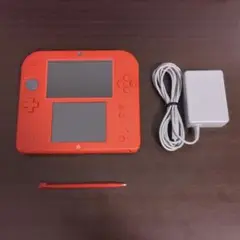 【美品】ニンテンドー2DS レッド タッチペン、純正ACアダプター付き