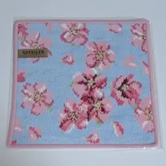 ＊新品未使用＊ FEILER フェイラー 桜 タオルハンカチ ブルー