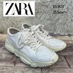 美品　ZARA プラットフォームスニーカー　厚底　EU37 23.5cm〜