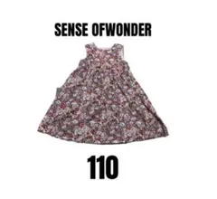 【センスオブワンダー】美品　花柄ノースリーブワンピース　女の子　110のサムネイル