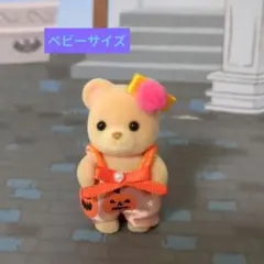 A328ミニチュアドール（シルバニアベビーサイズ）サロペット、耳飾り