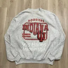 90s Hanes インディアナ大学カレッジプリントスウェット 2XL USA製