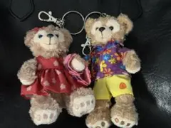 アウラニディズニー ダッフィー シェリーメイ ぬいぐるみキーホルダー 2体セット