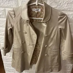 a.v.v ベージュ ダブルブレストコート 110