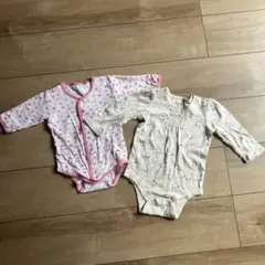 長袖ボディスーツ ベビー肌着 70サイズ　2枚