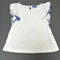ブルーレーベルクレストブリッジ シルケット天竺 ラッフルスリーブトップス 38
