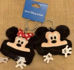 ミッキー　ミニー　ファンキャップ　キーチェーン