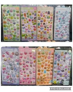 3Dボンボンドロップシール　8枚セット推し活　シール帳　手帳デコ　お裾分け