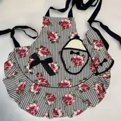 jessie steele 花柄エプロン、ミトンセットのサムネイル