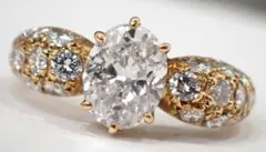 1キャラ超 美品タサキ K18 ダイヤ リング 1.01ct 0.55ct 6号のサムネイル