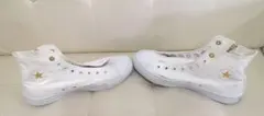 CONVERSE ホワイト ハイカットスニーカー　ジッパー付き