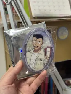 名探偵コナン 中国限定 楕円 グリッター缶バッジ ギフト シリーズ 毛利小五郎