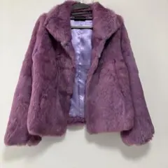 お値下げ　パープル ファーコート