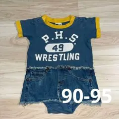 DENIM DUNGAREE ロンパース 90-95cm　デニムダンガリーのサムネイル
