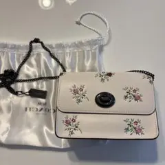 coachショルダーバック フラワープリント
