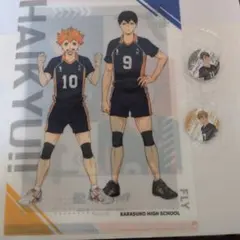 ハイキュー×くら寿司　　クリアファイル　缶バッジ