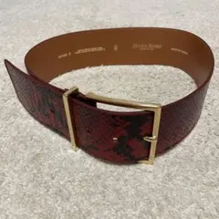 新品未使用 メゾン ボワネ ハラコ レオパードベルト フランス製 メゾンボアネ maison boinet フランス製 レオパード柄 ベルト