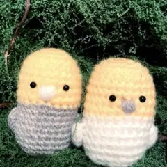 鳥グッズ オカメインコ インコ オブジェ 鳥 2匹セット