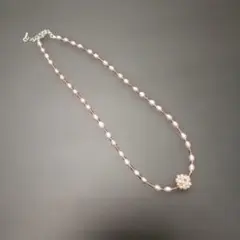 【新春SALE】あこや真珠 パール 可愛いフラワーモチーフ ネックレス