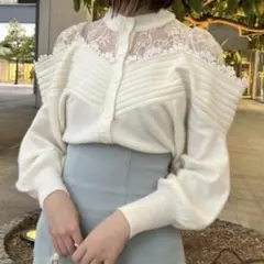 スナイデル　レースコンビニットプルオーバー