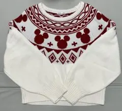 Disney ミッキーマウス柄 ニットセーター