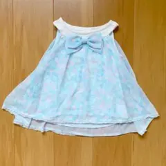 メゾピアノ♡可愛い爽やかブルーチュニック110カットソートップスTシャツ